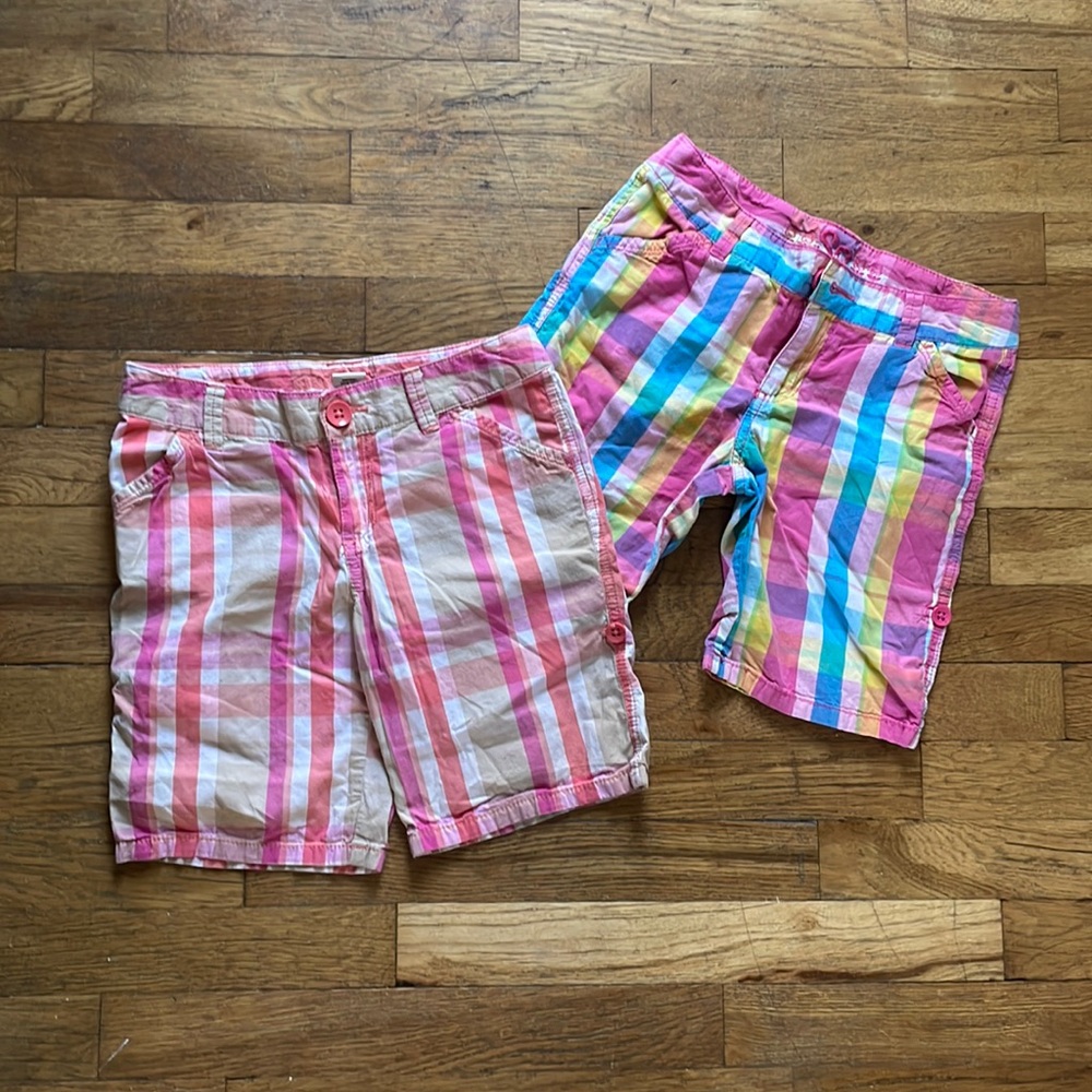 Pair of 100% Cotton Kids Plaid Shorts